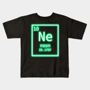 Neon Element Seafoam Green Periodic Table Chemistry Nerd Costume T-Shirt Kids T-Shirt